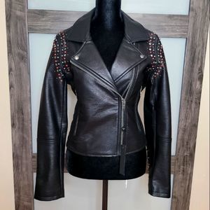 Blank NYC Vegan Leather Studded Moto Jacket – Women’s XS (NWT)